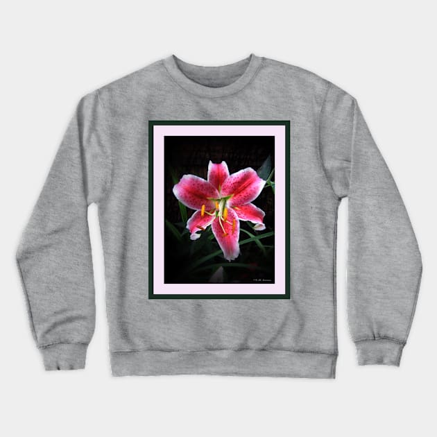 Pink Day Lily Crewneck Sweatshirt by csturman